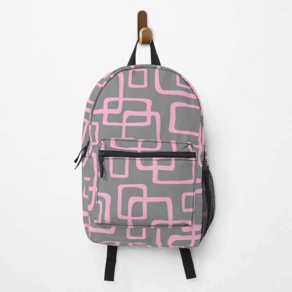 Item preview, Retro Mid Century Modern Geometric Abstract 643 Gray and Pink designed and sold by tonymagnerart.