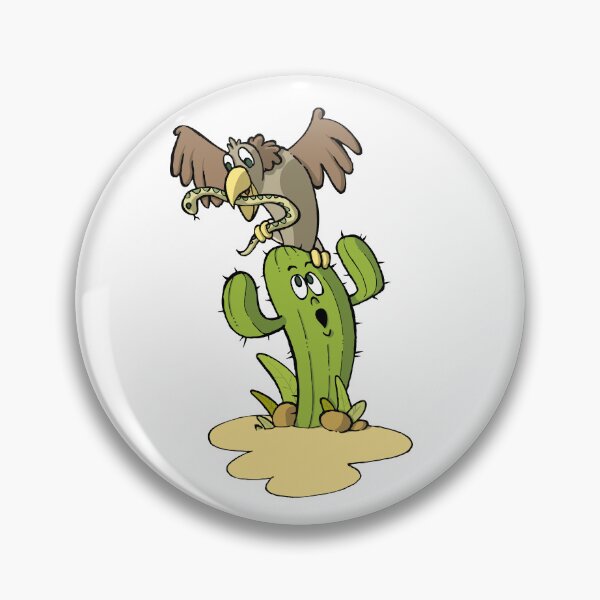 Item preview, Cactus with an eagle and a snake sepia designed and sold by Guillaume Desbiolles.