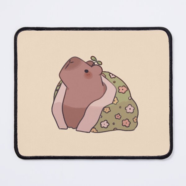 Item preview, capybara with flower blanket designed and sold by PastelBliss.