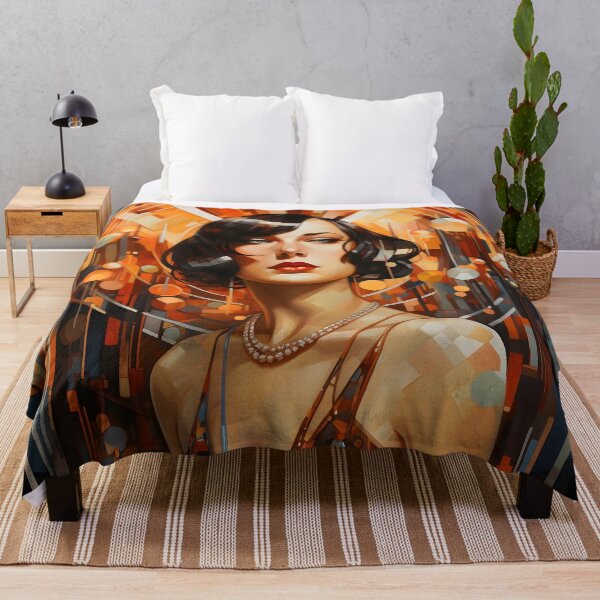 Item preview, Art Deco Woman Portrait designed and sold by ConfettiSkyArt.
