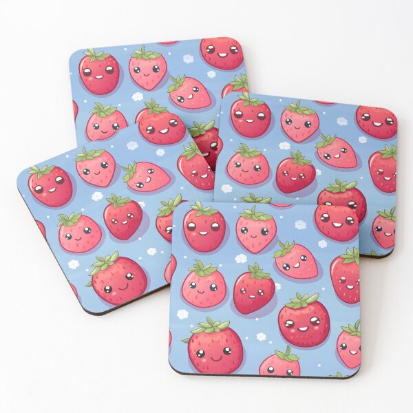 Item preview, Anime Strawberry Pattern Art designed and sold by RibbitFans101.