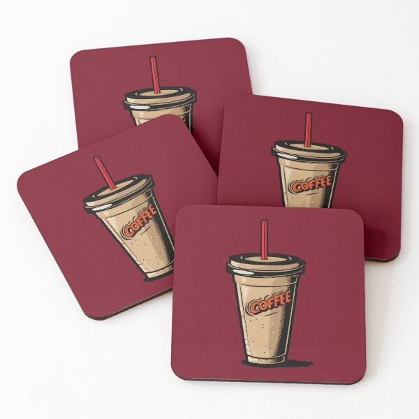 Item preview, Cold coffee | subtle queer / subtle wlw | tattoo art (Dark red) designed and sold by QinkQueerTats.