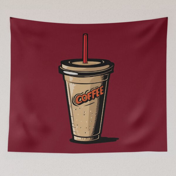 Item preview, Cold coffee | subtle queer / subtle wlw | tattoo art (Dark red) designed and sold by QinkQueerTats.
