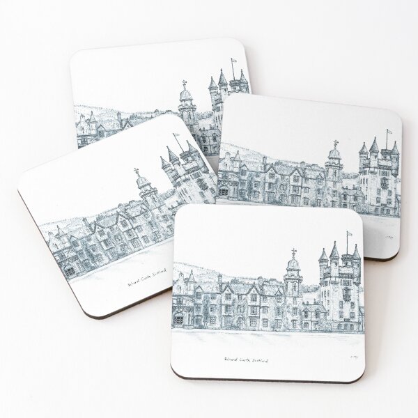 Item preview, Balmoral Castle, Scotland Drawing, Blue - An Historic Royal Residence designed and sold by studioSharonKay.