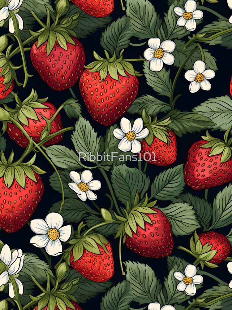 Thumbnail 5 of 5, iPhone Case, Strawberry Pattern Art designed and sold by RibbitFans101.