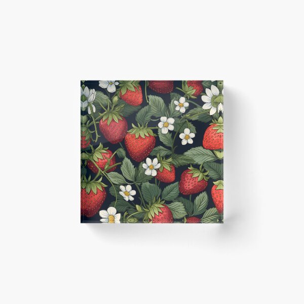 Item preview, Strawberry Pattern Art designed and sold by RibbitFans101.