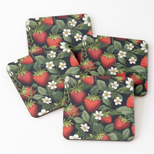 Item preview, Strawberry Pattern Art designed and sold by RibbitFans101.