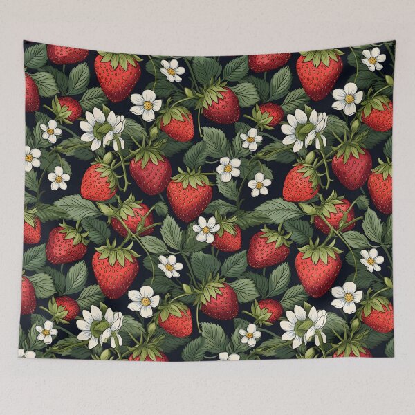 Item preview, Strawberry Pattern Art designed and sold by RibbitFans101.