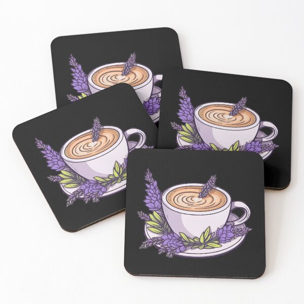 Item preview, lavender oat milk latte | subtle queer / wlw | Vintage retro traditional tattoo art (Black) designed and sold by QinkQueerTats.