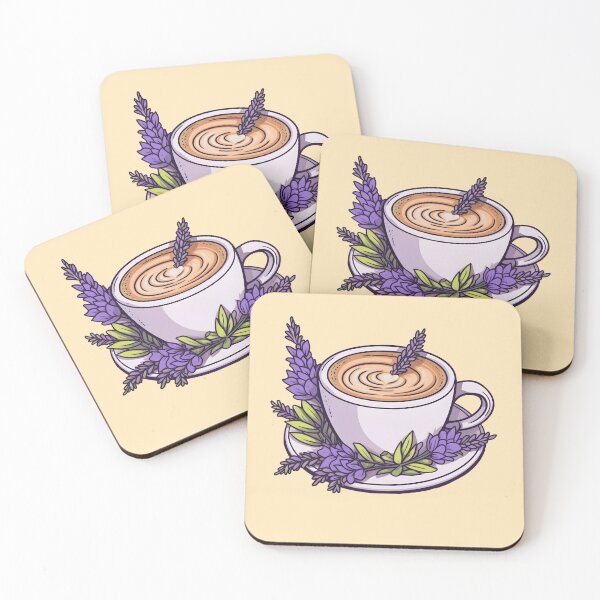 Item preview, lavender oat milk latte | subtle queer / subtle wlw | Vintage retro traditional tattoo art (beige) designed and sold by QinkQueerTats.