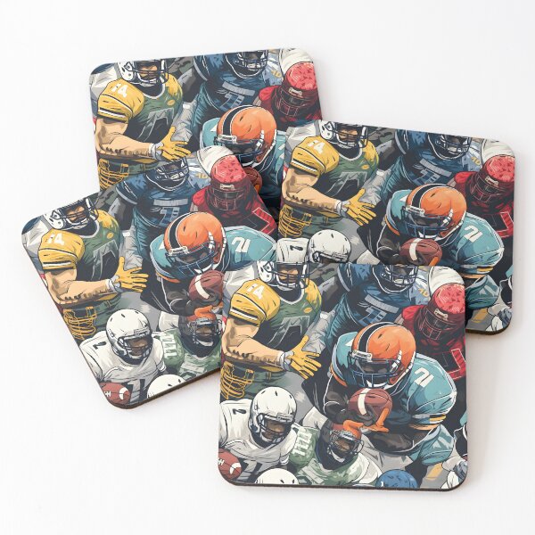 Item preview, A Bunch Of Metallic Balls—“From kickoff to victory: helmet, color and graphics in sight.” They represent a team's identity and inspire team pride. Autumn Football Kickoff Pattern. Fall Design. designed and sold by ignasirus.
