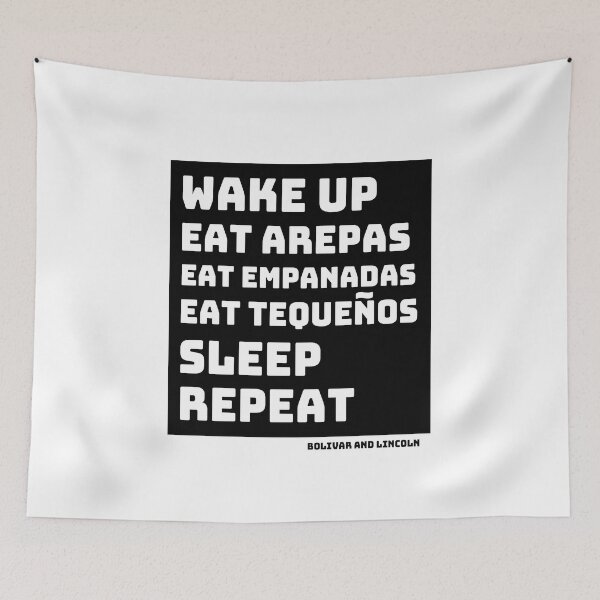 Item preview, Eat arepas and Repeat designed and sold by Bolivar and Lincoln Official Merchandise.