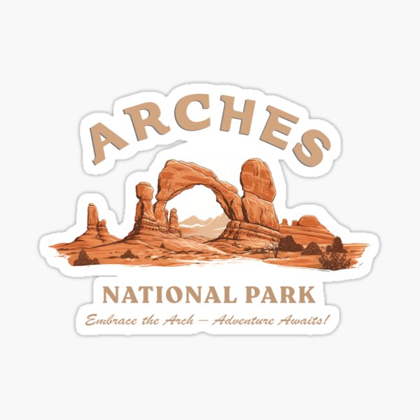 Item preview, Arches National Park Vintage Style designed and sold by Retro Travel Design.