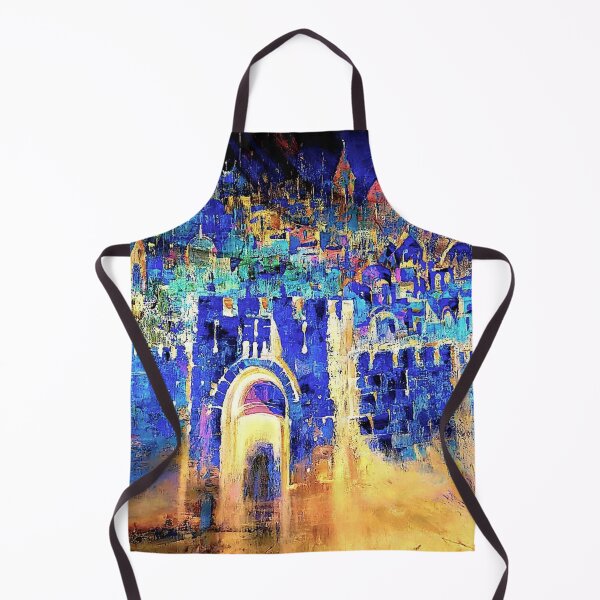 Item preview, Jerusalem Modern Abstract Psychedelic Old Walled City Print designed and sold by posterbobs.