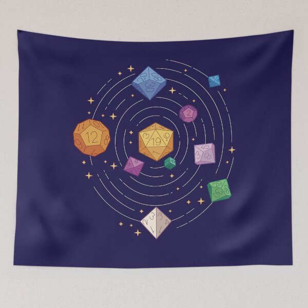 Item preview, Dice Solar System with Polyhedral Dice. For Nerdy Tabletop RPG Gamer designed and sold by Zanda-Nerd-Shop.