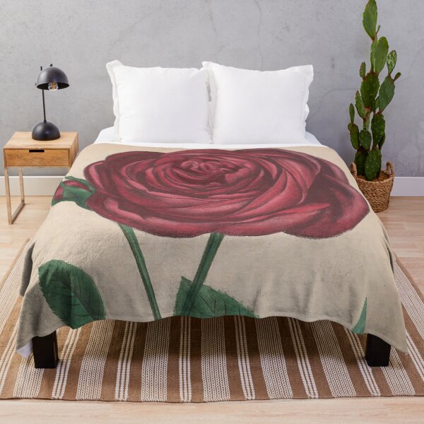Item preview, Vintage red rose digital print designed and sold by dcrc.