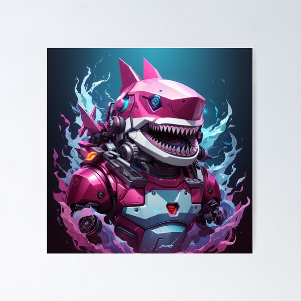 Item preview, Colour Splash: Robo Shark designed and sold by XpertRtist.