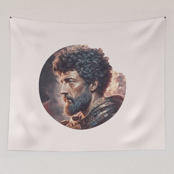 Artikelvorschau, Kaiser Marcus Aurelius Design Vll Stil Philosoph Marcus Aurelius Art Digital entworfen und verkauft von StoicWarrior.