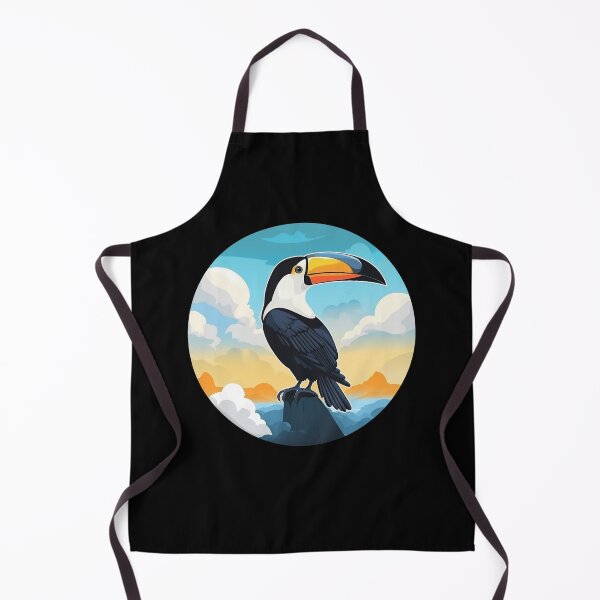 Item preview, Tucan Bird Sky Cloudy Cloudscape Circle designed and sold by LudwikeArts.