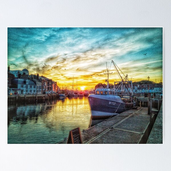 Item preview, Sunrise Weymouth Harbour designed and sold by Marie Clapton.