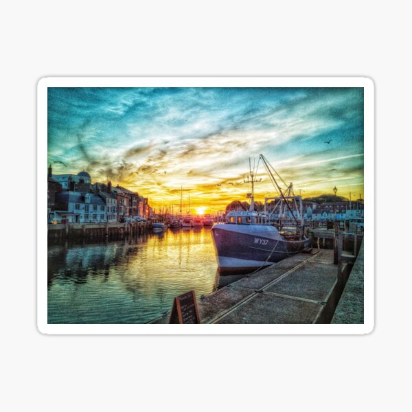 Sunrise Weymouth Harbour Sticker