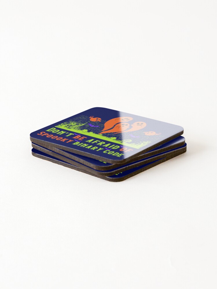 Thumbnail 4 of 5, Coasters (Set of 4), Spooky Binary code - Computer programmer designed and sold by HaileyLow.