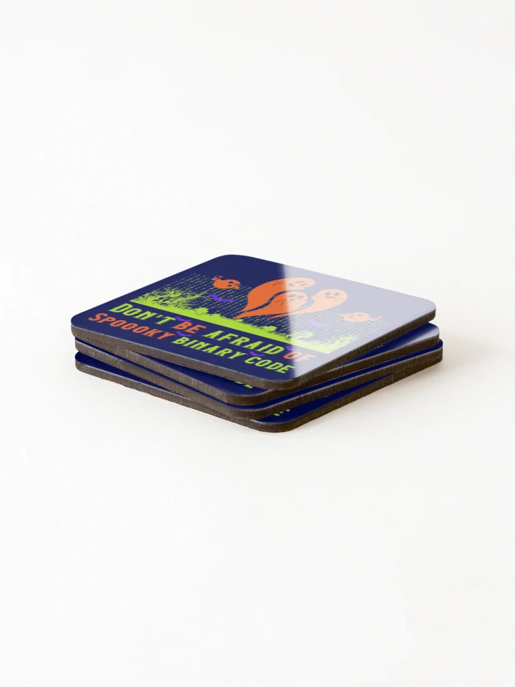 Thumbnail 4 of 5, Coasters (Set of 4), Spooky Binary code - Computer programmer designed and sold by HaileyLow.