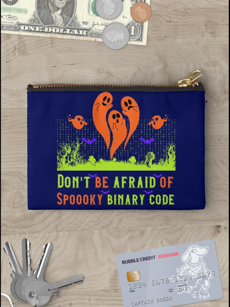 Thumbnail 3 of 4, Zipper Pouch, Spooky Binary code - Computer programmer designed and sold by HaileyLow.