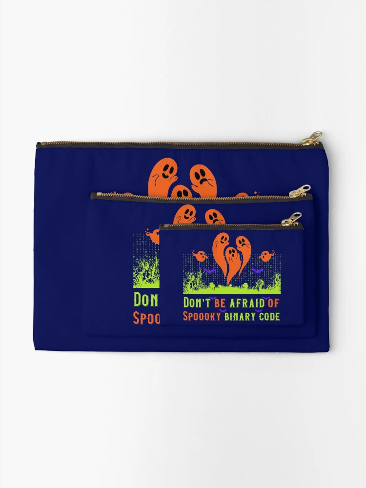 Thumbnail 2 of 4, Zipper Pouch, Spooky Binary code - Computer programmer designed and sold by HaileyLow.
