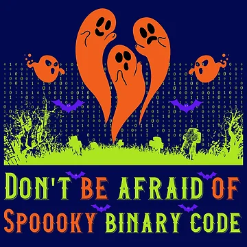 Artwork thumbnail, Spooky Binary code - Computer programmer by HaileyLow