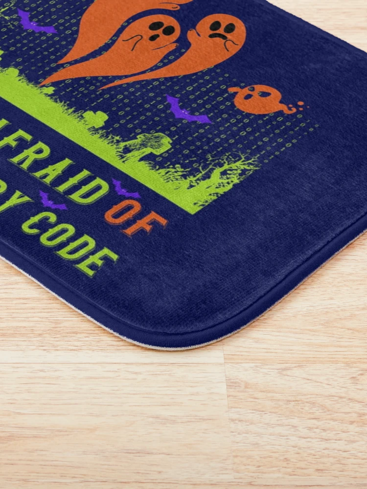 Thumbnail 3 of 6, Bath Mat, Spooky Binary code - Computer programmer designed and sold by HaileyLow.