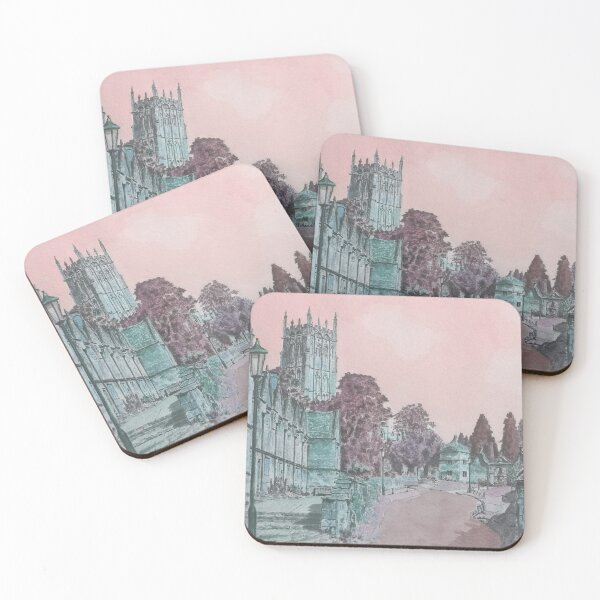 Item preview, Chipping Campden, Gloucestershire, Pink Clouds Painting - An Idyllic Cotswold's Gem designed and sold by studioSharonKay.