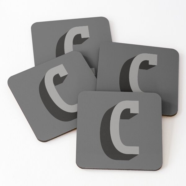 Item preview, Grey and Black C — Film Noir Monogram designed and sold by GoodSequel.