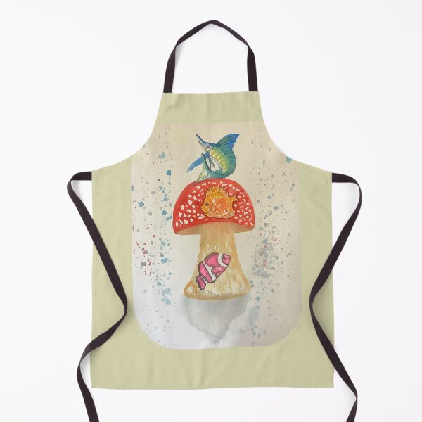 Item preview, Fish mushroom watercolor  designed and sold by altairaleon.