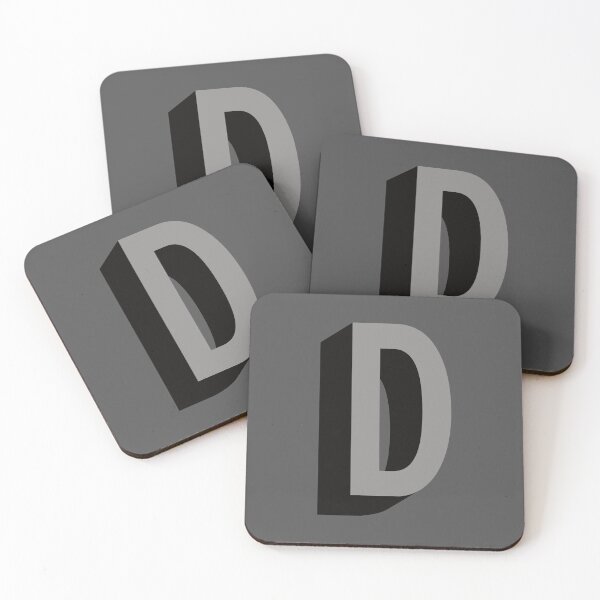 Item preview, Grey and Black D — Film Noir Monogram designed and sold by GoodSequel.