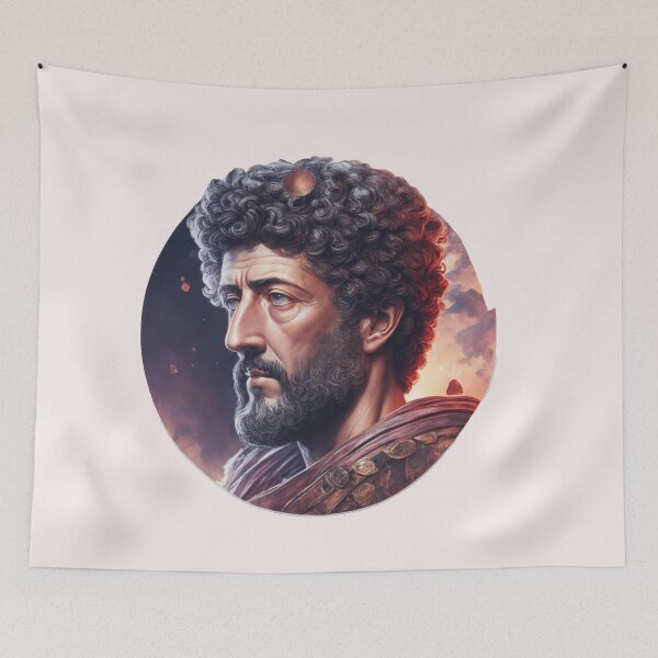 Artikelvorschau, Kaiser Marcus Aurelius Design lX Style Philosoph Marcus Aurelius Art Digital entworfen und verkauft von StoicWarrior.