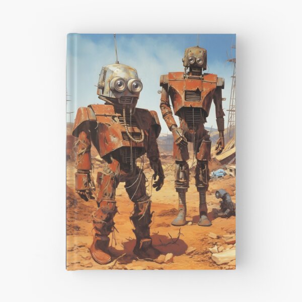 Item preview, Two Rusty Robots Against a Deserted Post-apocalyptic Ruins designed and sold by Je-we.