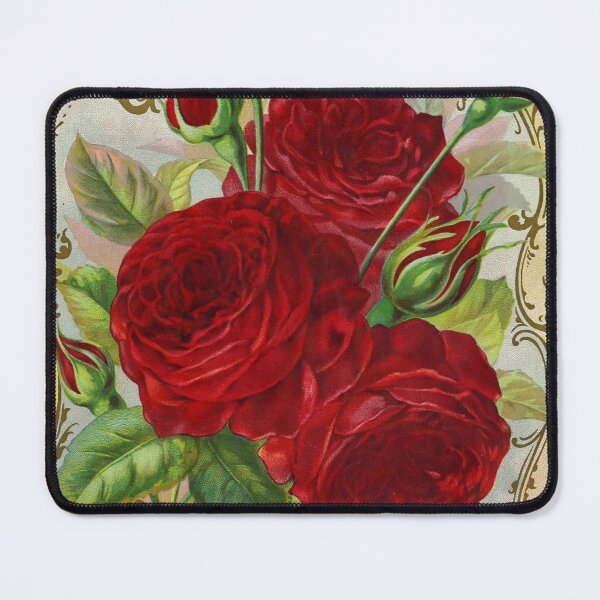 Item preview, Vintage red rose digital print designed and sold by dcrc.