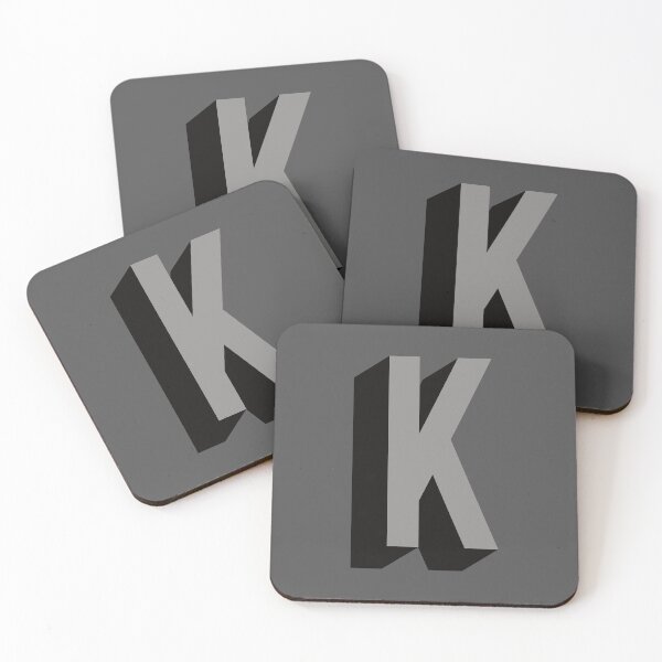 Item preview, Grey and Black K — Film Noir Monogram designed and sold by GoodSequel.