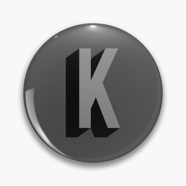 Item preview, Grey and Black K — Film Noir Monogram designed and sold by GoodSequel.