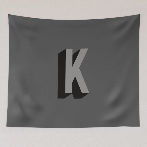 Item preview, Grey and Black K — Film Noir Monogram designed and sold by GoodSequel.