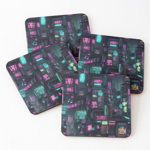 Item preview, Cyberpunk Future Cityscape Pattern designed and sold by SchorlCraft.