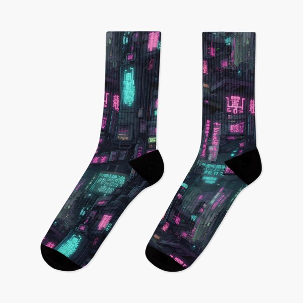 Item preview, Cyberpunk Future Cityscape Pattern designed and sold by SchorlCraft.