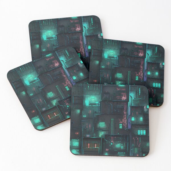 Item preview, Cyberpunk Future Cityscape Pattern designed and sold by SchorlCraft.