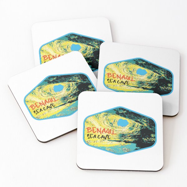 Item preview, Benagil Sea Cave Landscape Illustration | Algarve Coastal Art designed and sold by Lemomo-artworks.
