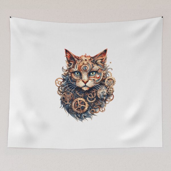 Item preview, Steampunk Cat made of Clockwork Gears designed and sold by SchorlCraft.