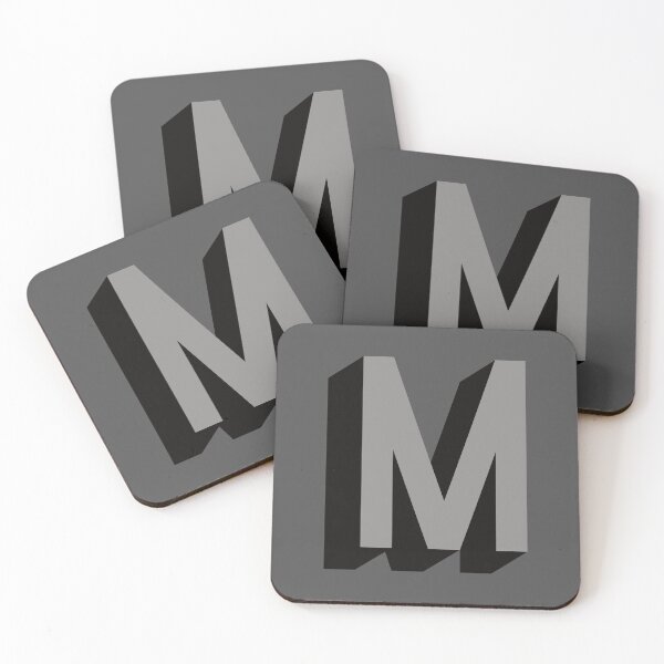 Item preview, Grey and Black M — Film Noir Monogram designed and sold by GoodSequel.