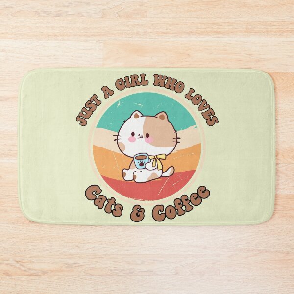 Item preview, Just a Girl Who Loves Cats and Coffee - Gift for Cats Lover and Coffee Lover designed and sold by AITeeGenius.