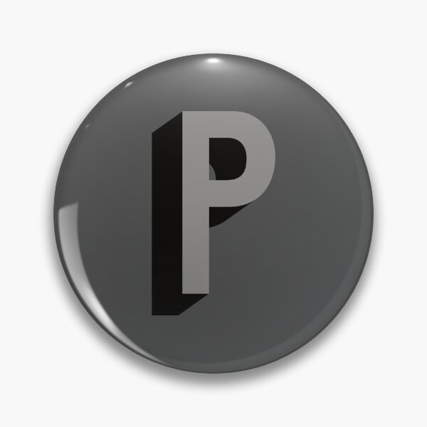 Item preview, Grey and Black P — Film Noir Monogram designed and sold by GoodSequel.