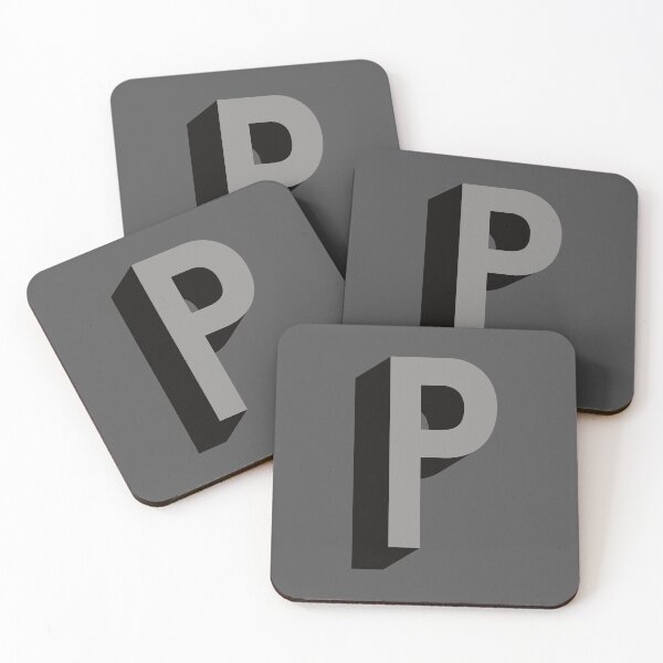 Item preview, Grey and Black P — Film Noir Monogram designed and sold by GoodSequel.